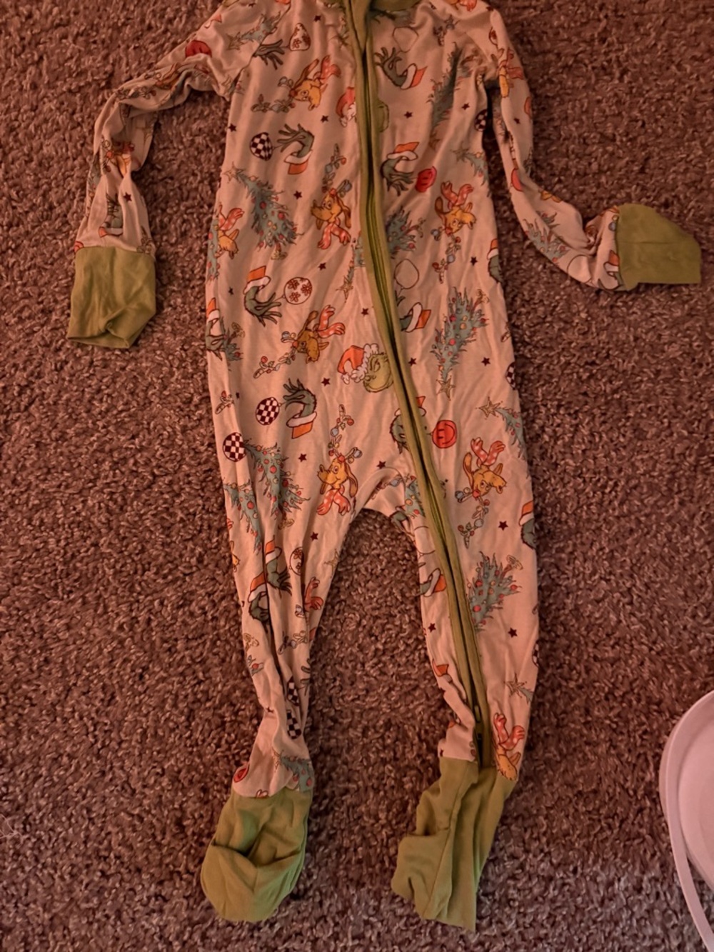 Unbranded Green Trim Kids One-Piece Pajamas - Holiday Animal Print
2 For $25